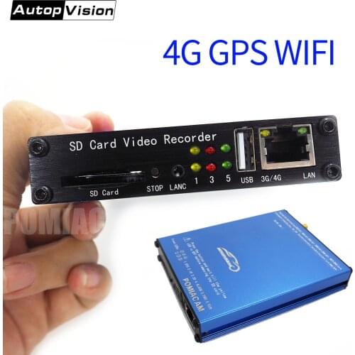 SDVR104 4 channel Bus Car dvr SD Card Mobile DVR GPS WIFI 4G real time monitoring AHD DVR support 1080p AHD Analog Cameras