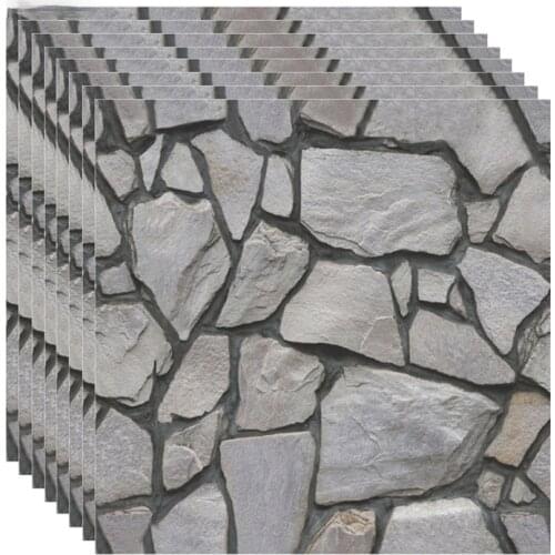 Bathroom Decor Kitchen Backsplash Tiles Decals 3D Stone Brick Self Adhesive Wallpaper Home Decor Waterproof PVC Wall Stickers