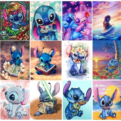 Disney Stitch Spiderman diy Diamond Painting Cartoon Cross Stitch Full Round Diamond Embroidery ice Sister Elsa&Anna Diamond toy