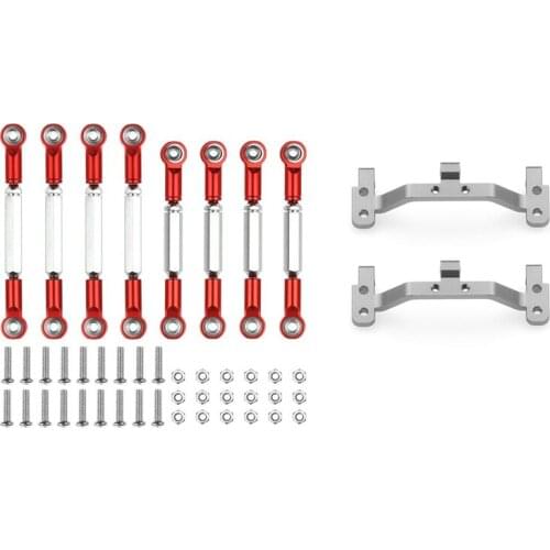 For MN D90 D91 D96 D99S MN99S MN90 1/12 RC Car Upgrade Parts Metal Pull Rod Steering Link Rod Pull Rod Base Set