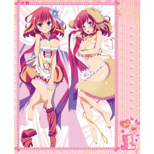 Anime Cartoon No Game No Life Double-Sided Bolster Hugging Pillow Case Pillow Cover Pillowcase Peach Skin 2 Way No.9047