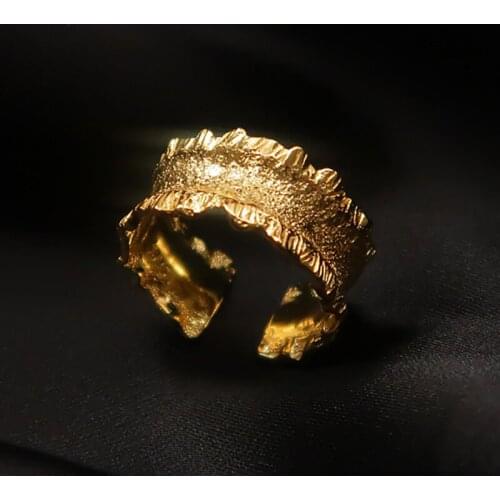 Irregular Pleated Wave Geometric Finger 925 Sterling Silver Adjustable Rings For Women Fashion Simple Trendy Jewelry Gift