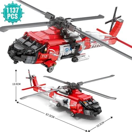 Ideas Air Force Helicopter Building Blocks Military Plane Aircraft Bricks Educational DIY Set Toys Gift For Children