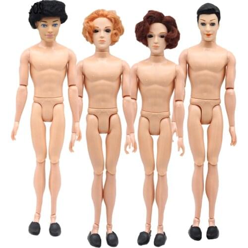 Male Doll Head Long & Short Hair Boy 30cm 14 Moveable Man Jointed Dolls barbies Boyfriend Cool Prince Nude Friend Ken Doll Toys