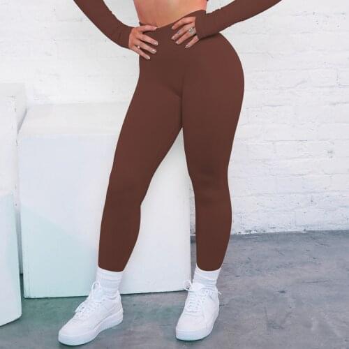 Yoga Pants Seamless Yoga Leggings Women High Waist Pants Hip Lift Running Workout Leggings One Piece Tight Clothing Female