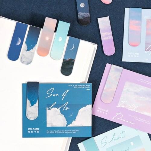 Moon Stars Magnet Magnetic Bookmarks Cute Magnet Page Markers Page Clips Bookmark For Student Office Reading Stationery