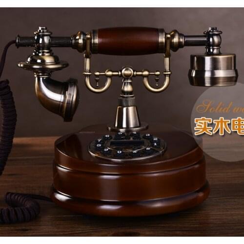 Fashion phone quality 100% wood telephone antique fixed telephone /Handsfree Blue screen/Caller ID