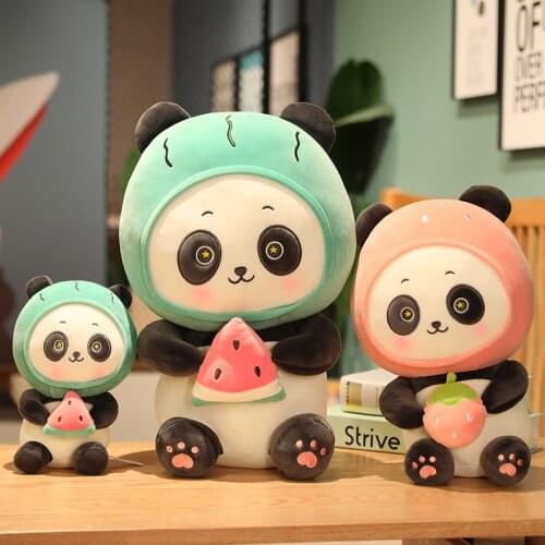 23/35/45/60cm New Arrivals kawaii Fruit Panda plush toy funny Panda soft doll children birthday gift Baby appease Panda toy