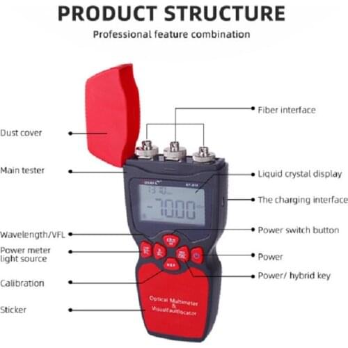 Noyafa NF-911C 3-in-1 Optical Multimeter Optical Fiber Tester Optical Power Meter Tester Visual Fault Locator