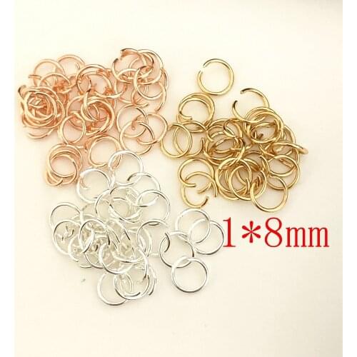 Stainless Steel Rose Gold Silver Open Jump Rings 8mm DIY Accessories Findings Handmade Jewelry Making Component