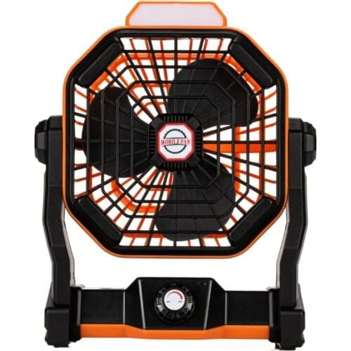 H05B USB Rechargeable Camping Fan with LED Lantern 5200mAh Battery Operated Powered Personal Fan for Desk Outdoor Travel