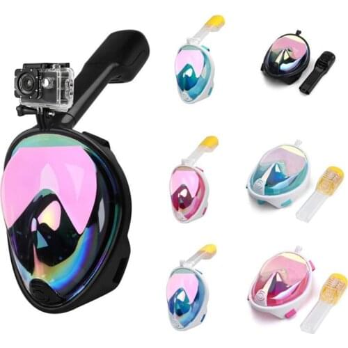 Profession Adult Snorkeling Full Face Swimming Mask Silica Gel Plating Anti-Fog Diving Masks Scuba Swim Goggles Diving Equipment