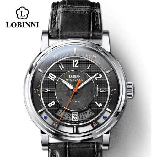 Lobinni Sport Watch Men Automatic Japan MIYOTA Mens Mechanical Watch Waterproof Switzerland Luxury reloj hombre For Luminous