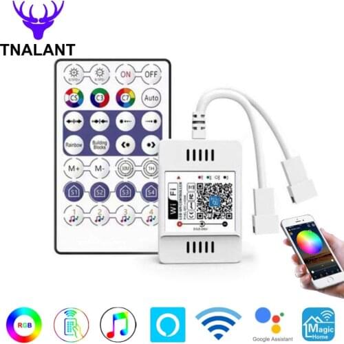 Magic Home LED Strip WIFI Controller Compatible Alexa DC 5V 12V 24V For WS2811 WS2812B SK6812 Individually Addressable LED Light