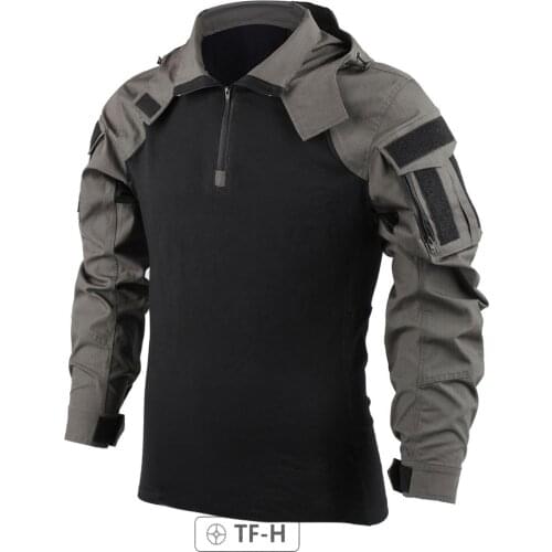 Tactical Hunting Shirt Combat Uniform Outdoor Wearing Equipment for Airsoft- SP2 Version Slim Shoulder Breathable Necked Sleeves