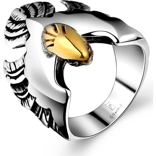 Unique Biker Eagle Ring Stainless Steel Mans High Quality Jewelry Hot Mans Accessories Ring Size 8 9 10 11 GMYR165
