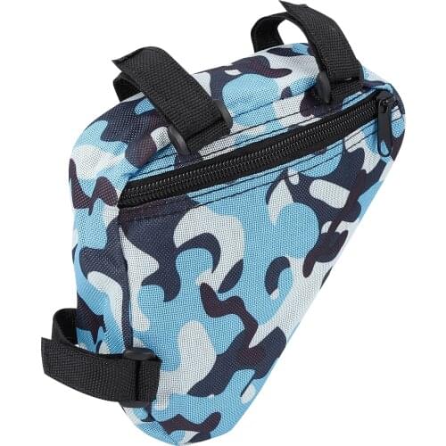 Cycling Bag Front BicycleTriangle Pouch Frame Saddle Camouflage Blue Handlebar Pack Storage Case For Bicycle Outdoor Accessories
