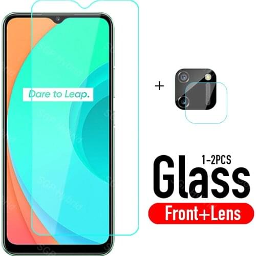 For realme c11 glass 2in1 camera lens protector for oppo realme c11 c 11 11c realmec11 RMX2185 tempered glass safety film 6.5