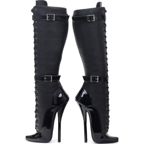 Womens Boots Sexy Pointed Toe Party Boots Stiletto Heel SM Knee-High Boots US Size 6-14 No.230N-3