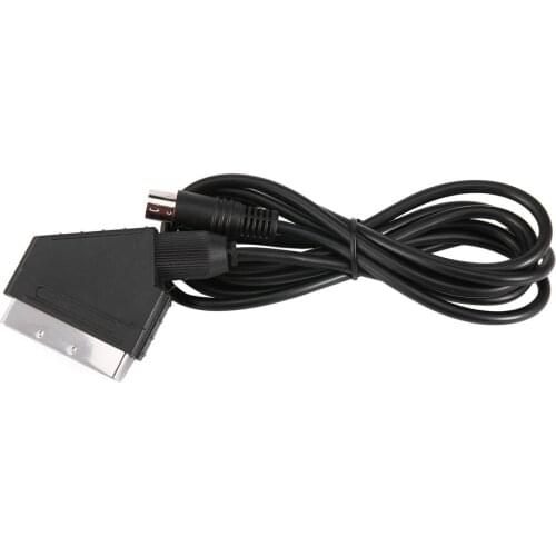 1.8M/6FT EU version V-pin Scart cable RGB AV Cables PAL For Sega Genesis 2 Mega Drive MD 2 High quality