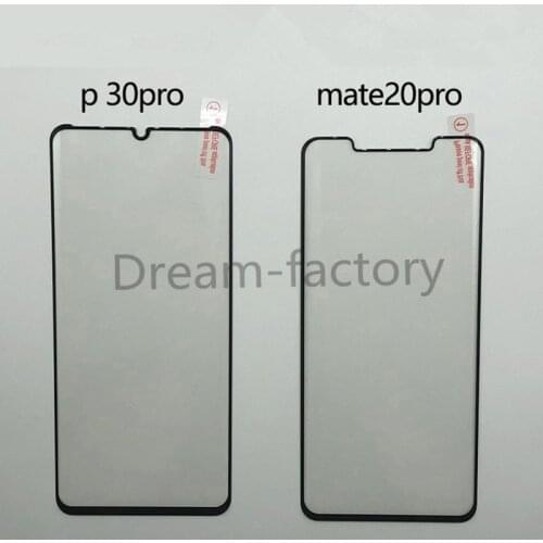 100PCS Full Glue Tempered Glass with Fingerprint Unlock Protector for Huawei Nova 7 8 Pro Honoe 30 40 Pro