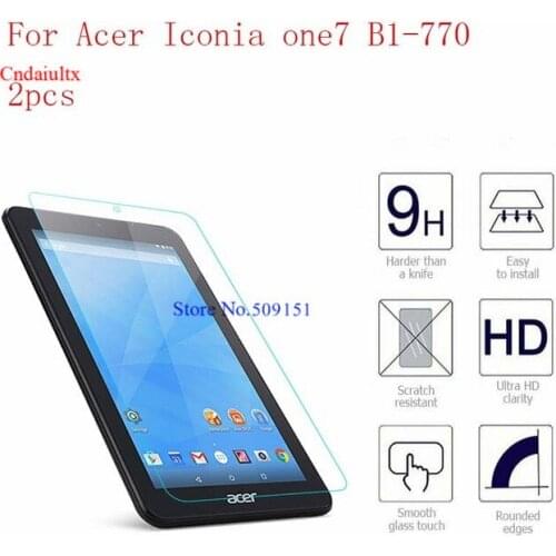 2 PCS For Acer Iconia One 7 B1-770 B1 770 Tempered Glass Screen Protector 2.5D 9H Premium Protective Film Guide