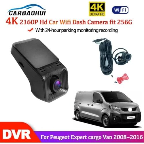 4K HD 2160P Car Mini Wifi Camera Full dvr Car Dash Cam Video Recorder Original DVR For Peugeot Expert cargo Van 2008~2017 2018