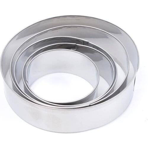 5pcs/lot Donut Cookie Cutter Stainless Steel Round Cake Mold Biscuit Mould Fondant Cutting Pastry Cutter Baking Tools