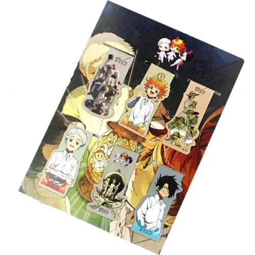 6pcs The Promised Neverland Anime Magnetic Bookmark Magnet Bookmark Child Student Kawaii Gift Bookmarks Office Stationery