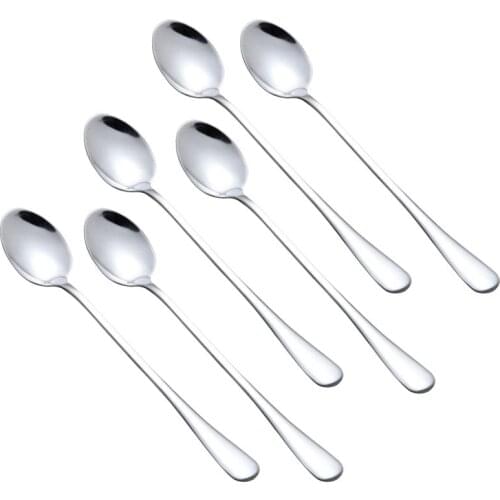 6pcs Stainless Steel Coffee Spoon Tea Cup Spoon Tableware Kitchen Supplies