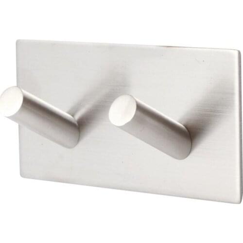 60PCS 3M Self Adhesive Wall Robe Key Coat Towel Hooks Hanger for Kitchen Bathroom Hanger Bathroom Accessories In Brushed Nickel