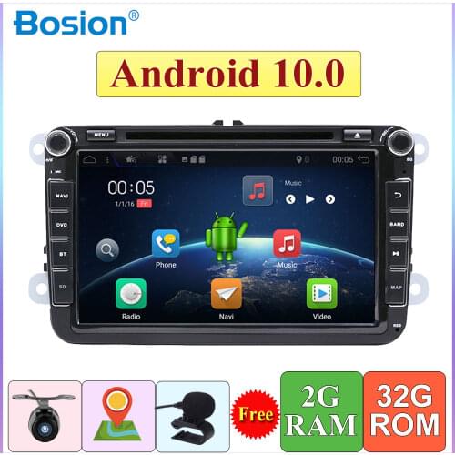 2 DIN Android 10 Car DVD for Volkswagen GOLF MK5 MK6 PASSAT B6 POLO SKODA Fabia GPS Navigation Radio USB/SD PC Canbus map