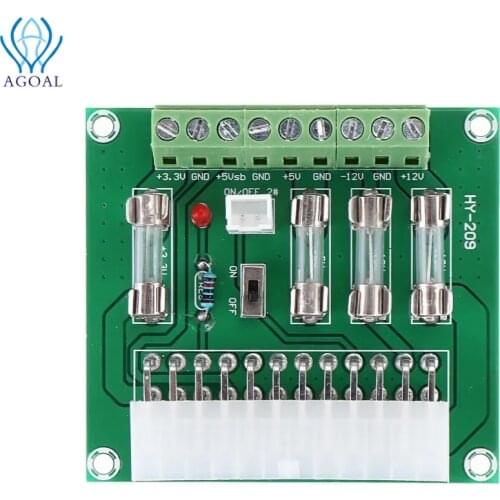 ATX Power Adapter ATX Computer PC Power Board Power Supply DC Plug Connector +3.3V +5V -12V +12V +5V
