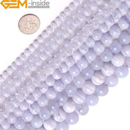 Gem-inside Natural Round Gemstone 6-10mm Beads For Jewelry Making Bracelet Necklace DIY Gifts Wholesale New