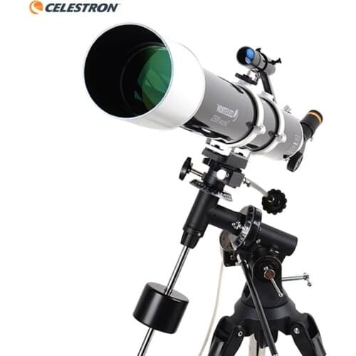 Celestron Astronomical Deluxe 90EQ Refractor Telescope EQ2 Equatorial Professional Star Watching 81064