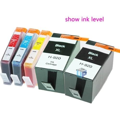 CISSPLAZA 5pcs compatible ink cartridge for hp 920 XL officejet 6000 6500 6500A 7000 7500 7500A for hp920 with chip full ink