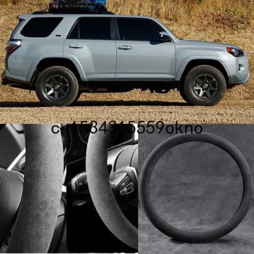 For Toyota 4Runner Black Alcantara Suede Car Steering Wheel Cover Car Accessories