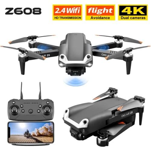 2021 New Z608 Drone 4K HD Drone Dual Camera Obstacle Avoidance FPV WiFi Real-Time Transmission Foldable Quadcopter RC Dron Toy