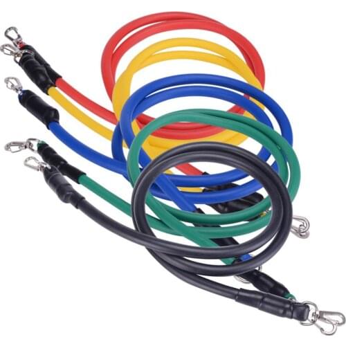 Resistance Band Pull Rope TPE 11 Pieces Set for Fitness and Training