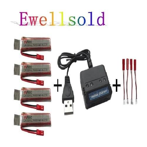 Ewellsold U815AU818A 6039 RC Quadcopter parts 3.7V 500mah Li-polymer battery*4pcs+4 in1 charger box 5pcs/lot