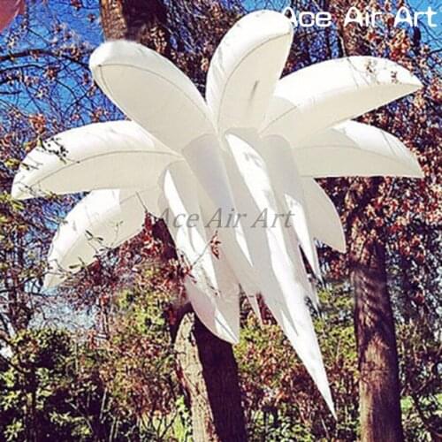 Customized huge white hanging inflatable led flower inflatable tulip replica model for event/party/club/festival decoration