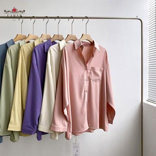 LINGAO Satin Blouses