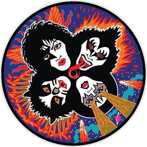 Fashion Car Sticker Cartoon KISS Vinyl Decal Fun Car Styling Sticker Die Cut Waterproof Auto Motor Decor Graphics 12cm X 12cm