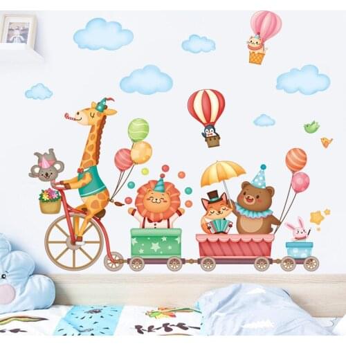 Cartoon Wall Stickers Kids Room Wall Decoration Baby Bedroom Animal Skirting Line Wallstickers DIY Creative Decals for Furniture