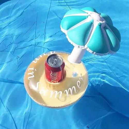 Cartoon Crab Inflatable Drink Beer Holder Pool Party Supply Float Accessories Kids Adults Bath Toys Unicorn Donut Swimming Rings