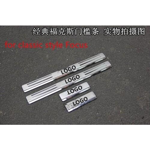 Stainless Steel Threshold Scuff Plate Door Sill Cover For Ford Focus 2005 to 2015 MK2 Sedan and Hatchback classic style