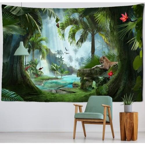 Natural plant Tapestry Wall Hanging Animal Art Decorative Hippie Bohemian Carpet Air Background Cloth