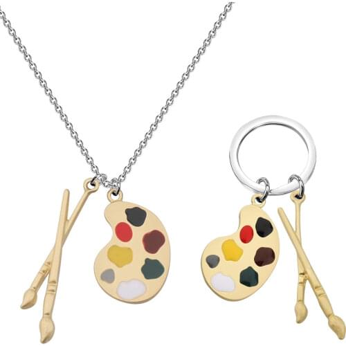 Palette Earrings Necklace Artist Earrings Wonderful Bright Artist Palette Earrings Necklace Women Earrings Pendant Gift