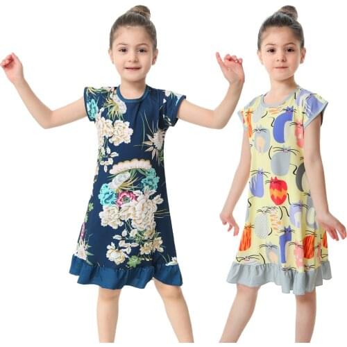 High Quality Girls Spandex Dress Children Animal 3D Printing Dresses for 2-10Years 10 Colors Girls Dresses