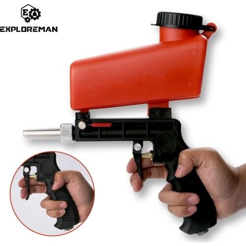 90psi Portable Sandblasting Gun Mini Aerodynamic Sand Blasting Machine Adjustable Pneumatic Sandblasting Set 700cfm Power Tool